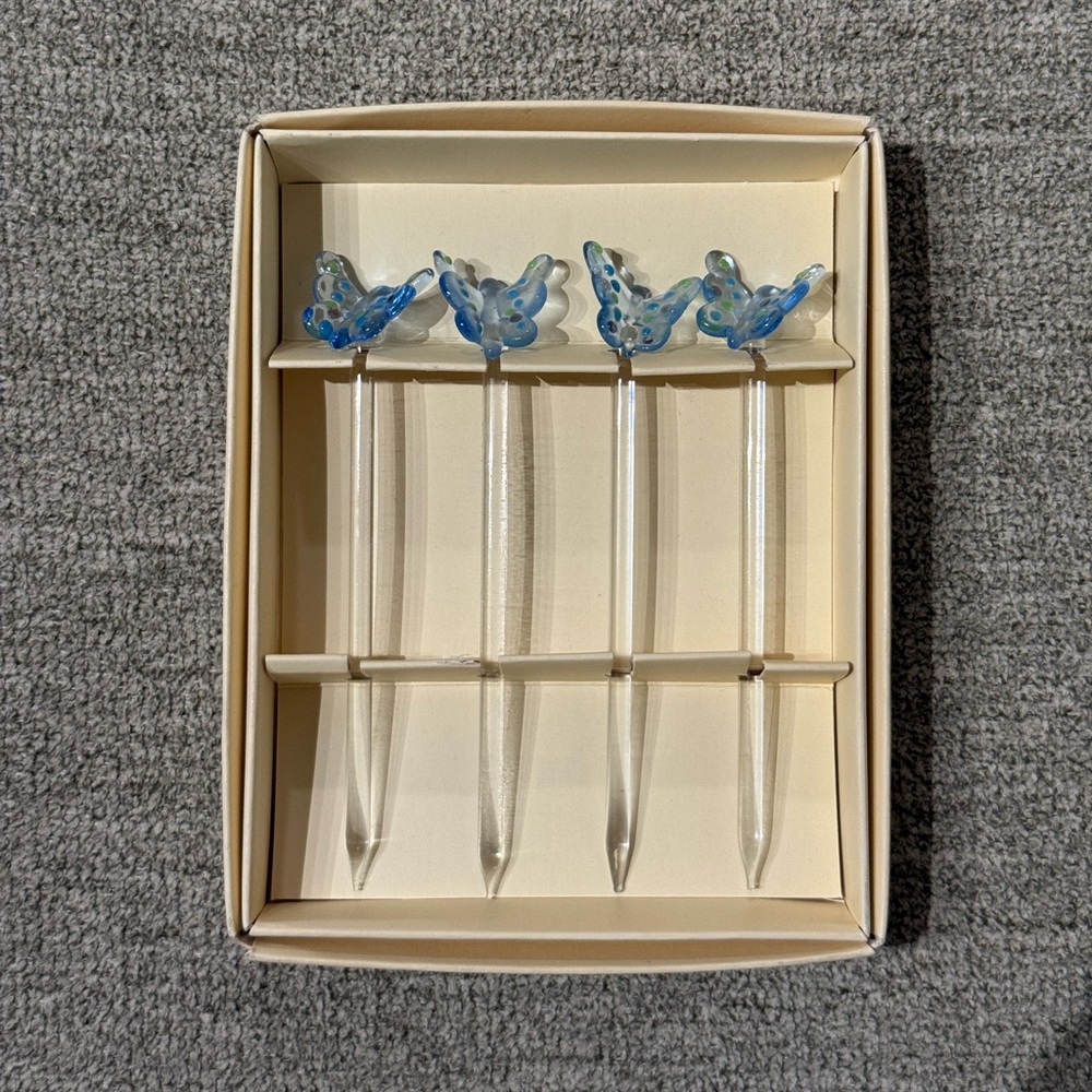 Butterfly Drink Glass Picks Set - Pottery Barn